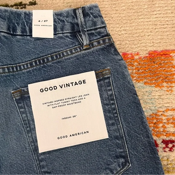 Good American Good Vintage Frayed Hem Jeans - Picture 5 of 13